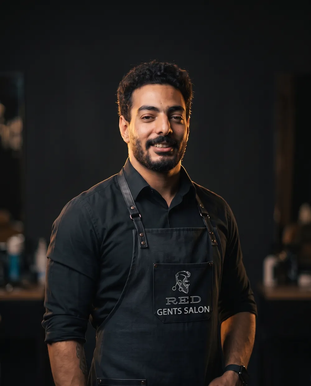 Haroun, barber at Red Gents Salon, Barsha Heights Dubai