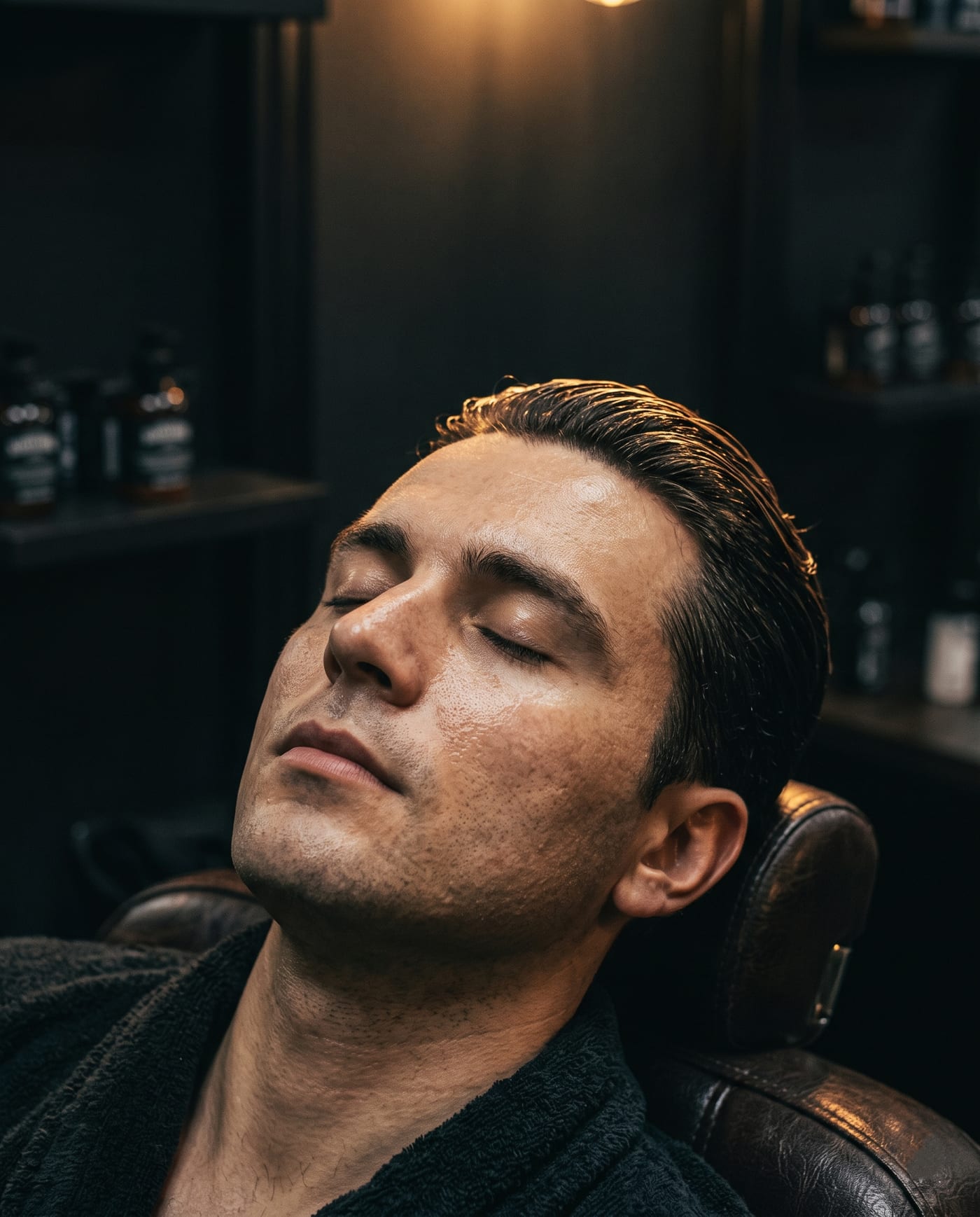 Relaxing men's facial treatment at Red Gents Salon Dubai
